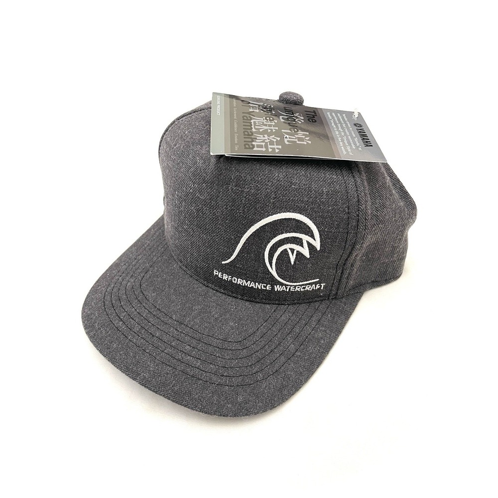 NEW Yamaha Performance Watercraft Wave Snapback Wool Blend Hat Cap Heather Gray